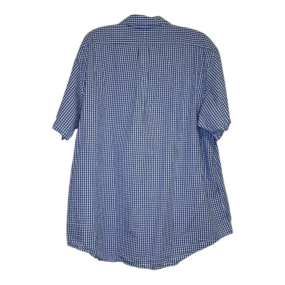 Ralph‎ Lauren Gingham Button Down Short Sleeve Shirt Classic Fit Size XXL